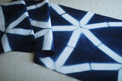 Aizome Hand-Dyed Tenugui {Snow Flower}