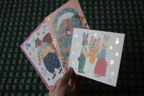 Foil-Pressed Postcard Set {Aiko Fukawa}