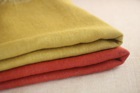 Botanically Dyed Wool Linen Scarf {Akane / Madder}