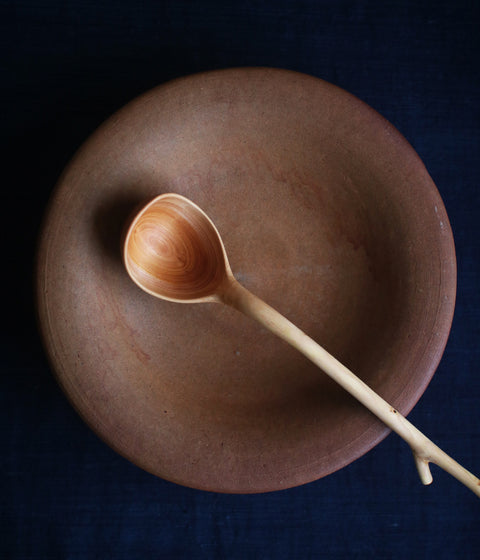 Hand-Carved Branch Ladle [Zelkova-B] - Sold out