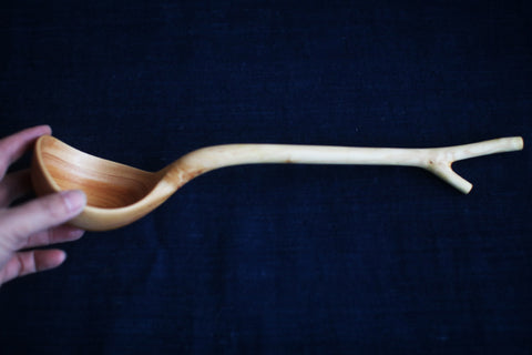 Hand-Carved Branch Ladle [Zelkova-B] - Sold out