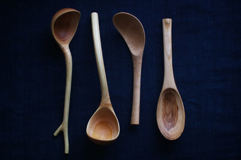 Hand-Carved Branch Ladle [Zelkova-A] - Sold out