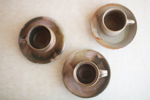 Gunji Pottery Cup & Saucer [A]