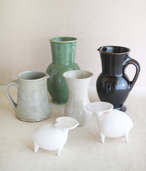 Gunji Pottery Small White Vase