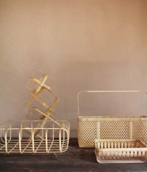 Kei Nakamura Bamboo Basket with Handle