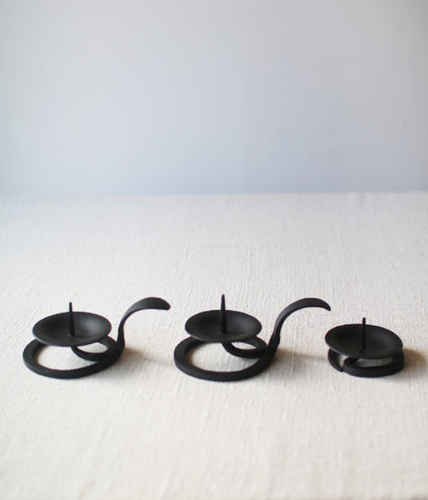Hand-forged Iron Candle Holder with Handle {Large}